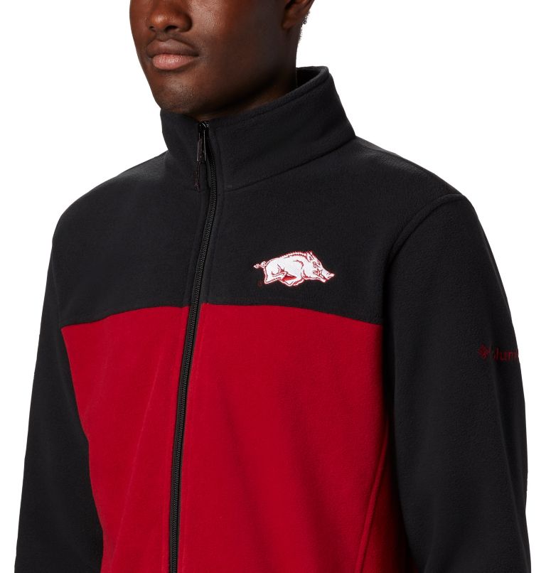 Thumbnail: Men's Collegiate Flanker III Fleece Jacket - Arkansas, Color: ARK - Black, Red Velvet, image 4