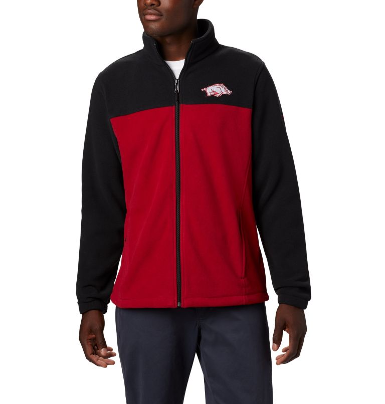 Thumbnail: Men's Collegiate Flanker III Fleece Jacket - Arkansas, Color: ARK - Black, Red Velvet, image 1