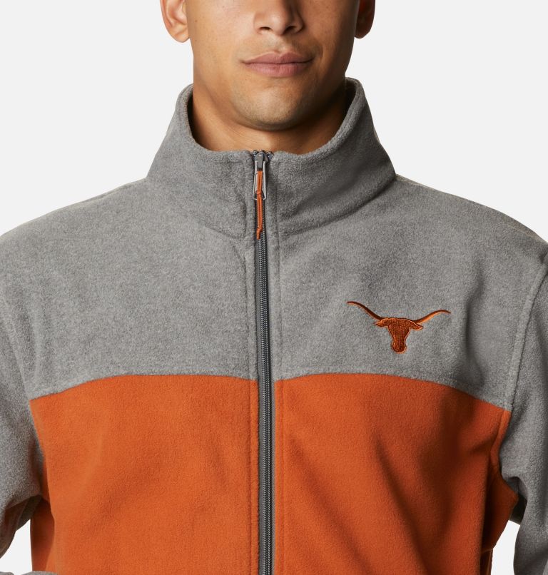 Men's Collegiate Flanker III Fleece Jacket - Texas, Color: TEX - Charcoal, Cedar