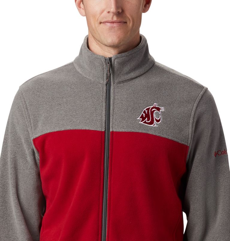 Men's Collegiate Flanker III Fleece Jacket - Washington State, Color: WAZ - Charcoal, Red Velvet, image 3
