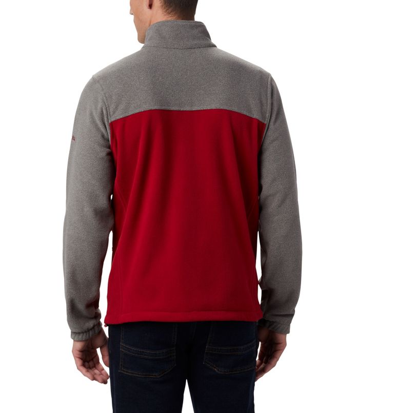 Thumbnail: Men's Collegiate Flanker III Fleece Jacket - Tall - Washington State, Color: WAZ - Charcoal, Red Velvet, image 2