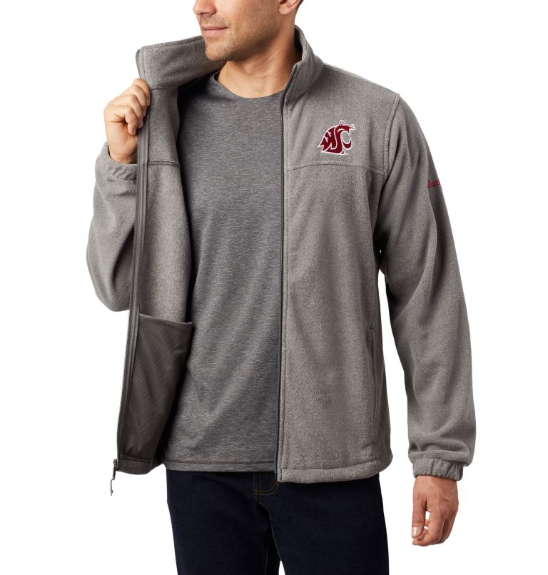Thumbnail: Men's Collegiate Flanker III Fleece Jacket - Washington State, Color: WAZ - Charcoal, image 6