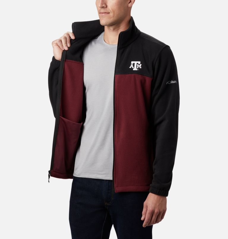 Men's Collegiate Flanker III Fleece Jacket - Texas A&M, Color: TAM - Black, Deep Maroon