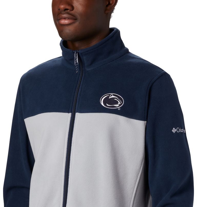 Thumbnail: Men's Collegiate Flanker III Fleece Jacket - Penn State, Color: PSU - Collegiate Navy, Columbia Grey, image 4