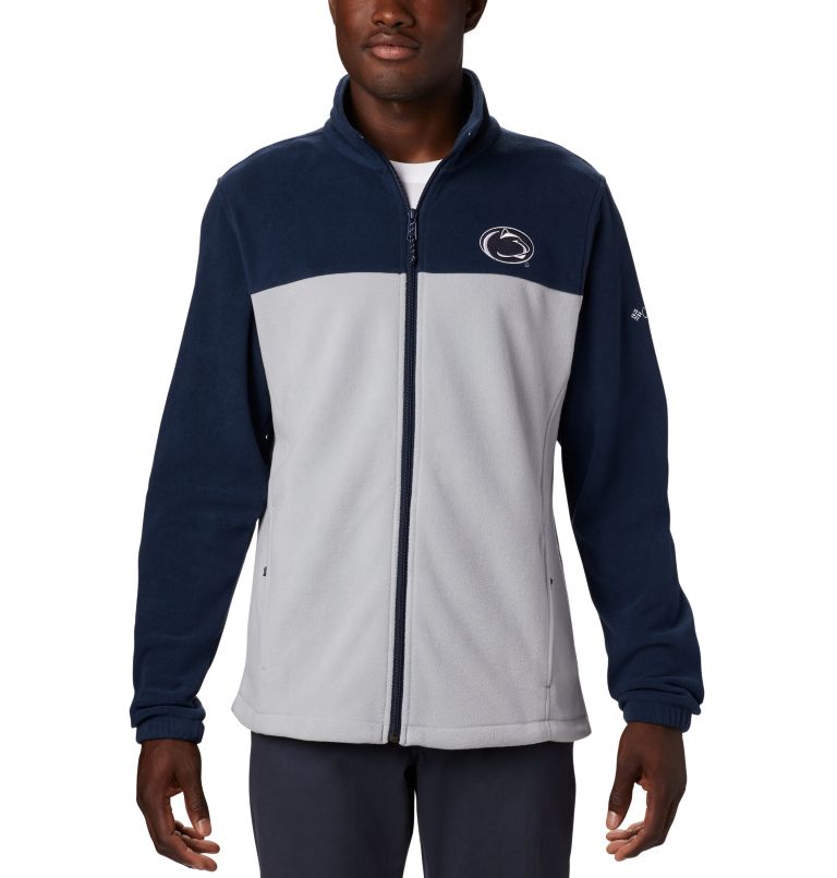 Thumbnail: Men's Collegiate Flanker III Fleece Jacket - Penn State, Color: PSU - Collegiate Navy, Columbia Grey, image 1