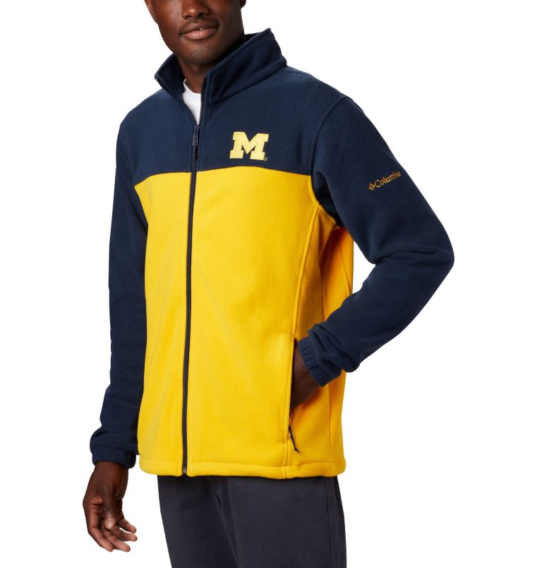 Men's Collegiate Flanker III Fleece Jacket - Michigan, Color: UM - Collegiate Navy, Collegiate Yellow, image 3