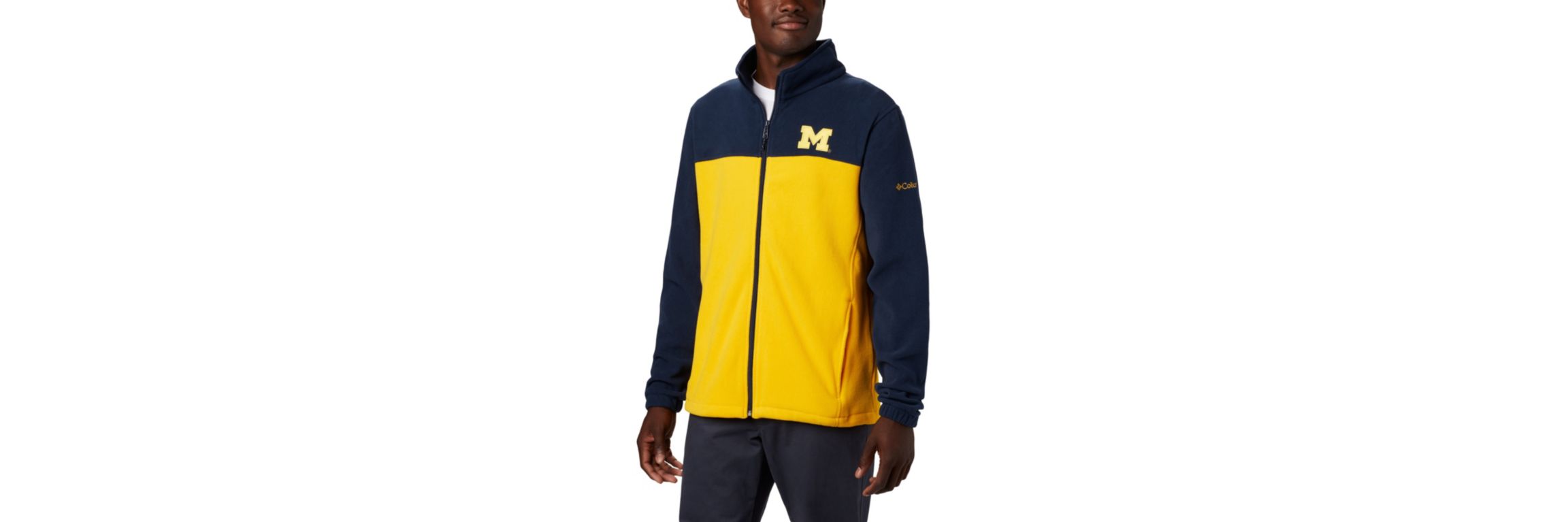 Columbia Men's Collegiate Flanker™ III Fleece Jacket - Tall - Michigan. 4