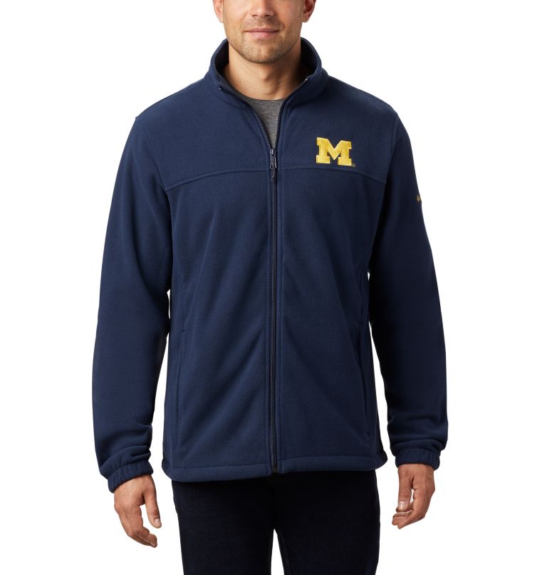 Thumbnail: Men's Collegiate Flanker III Fleece Jacket - Michigan, Color: UM - Collegiate Navy, image 1