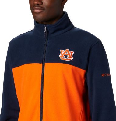 orange columbia fleece jacket