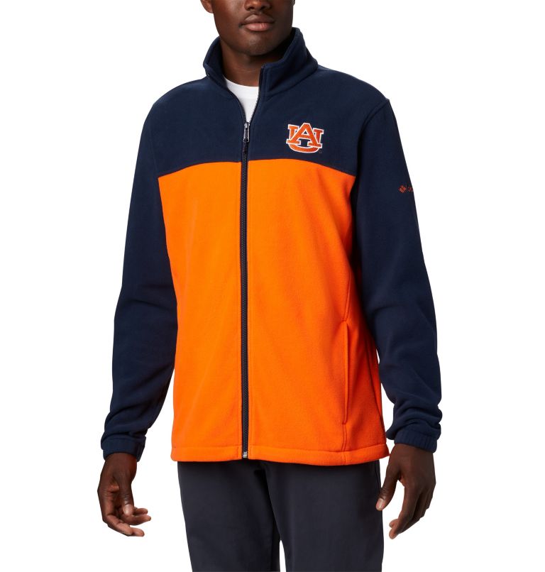 Thumbnail: Men's Collegiate Flanker III Fleece Jacket - Auburn, Color: AUB - Collegiate Navy, Spark Orange, image 1
