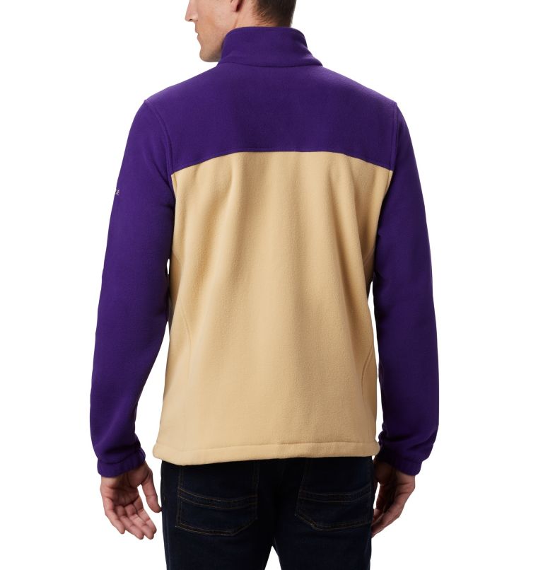Men's Collegiate Flanker III Fleece Jacket - Washington, Color: UW - UW Purple, Sierra Tan
