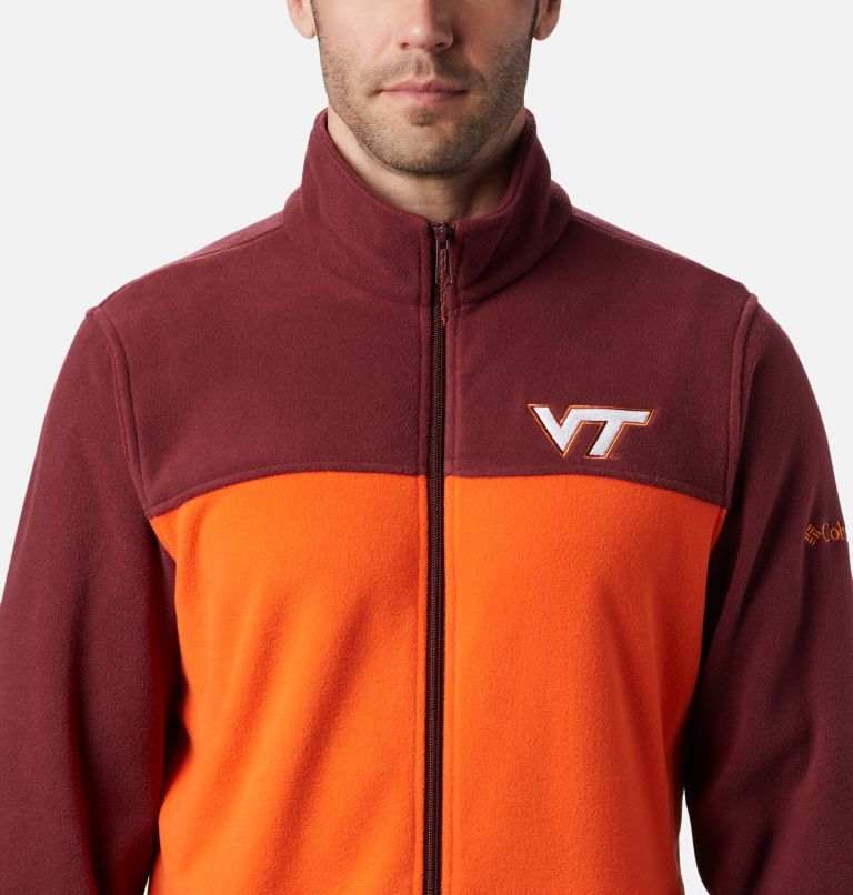 Men's Collegiate Flanker III Fleece Jacket - Tall - Virginia Tech, Color: VT - Deep Maroon, Tangy Orange, image 4