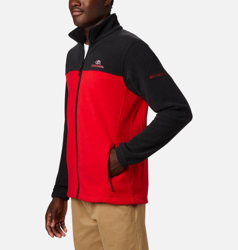 Men's Collegiate Flanker III Fleece Jacket - Georgia, Color: UGA - Black, Bright Red, image 3