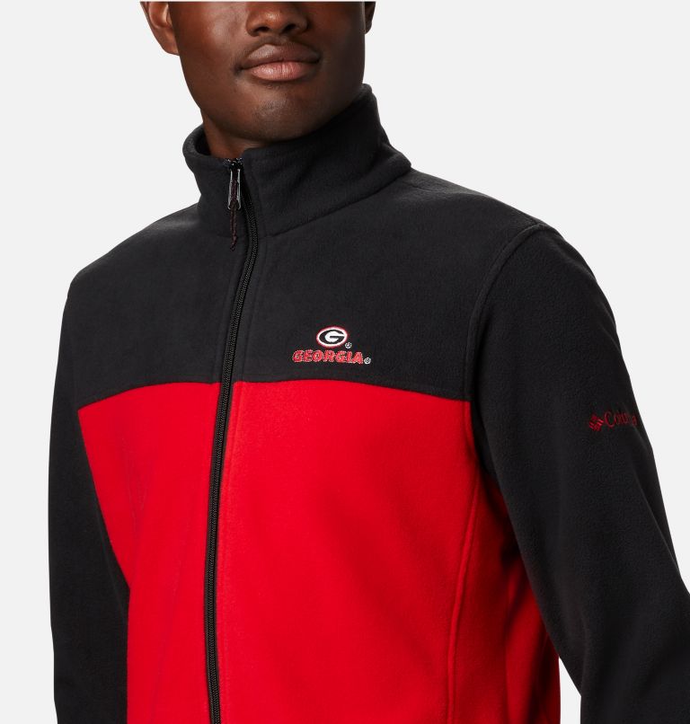 Thumbnail: Men's Collegiate Flanker III Fleece Jacket - Georgia, Color: UGA - Black, Bright Red, image 4
