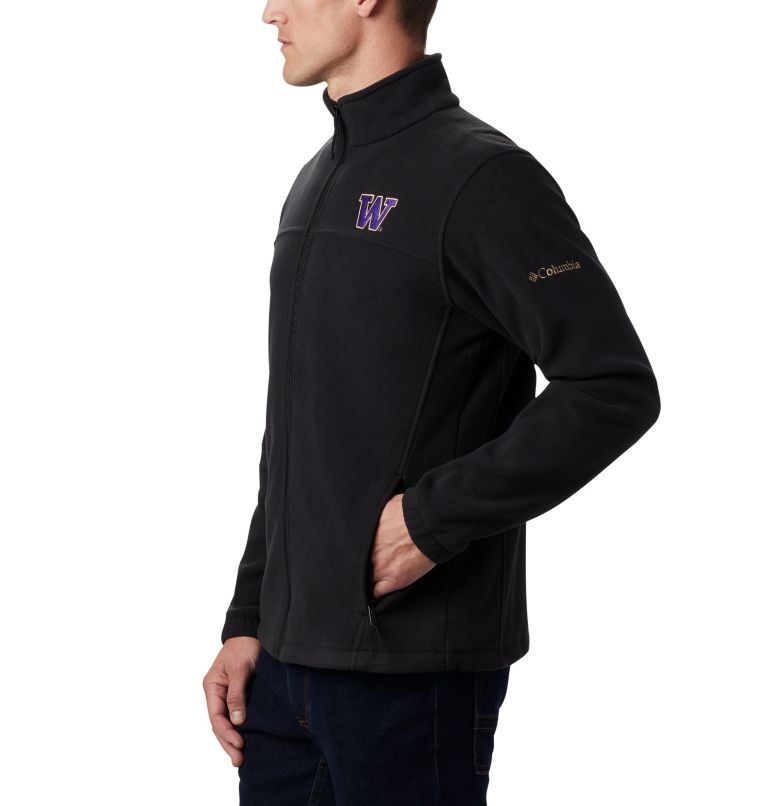 Thumbnail: Men's Collegiate Flanker III Fleece Jacket - Tall - Washington, Color: UW - Black, image 4