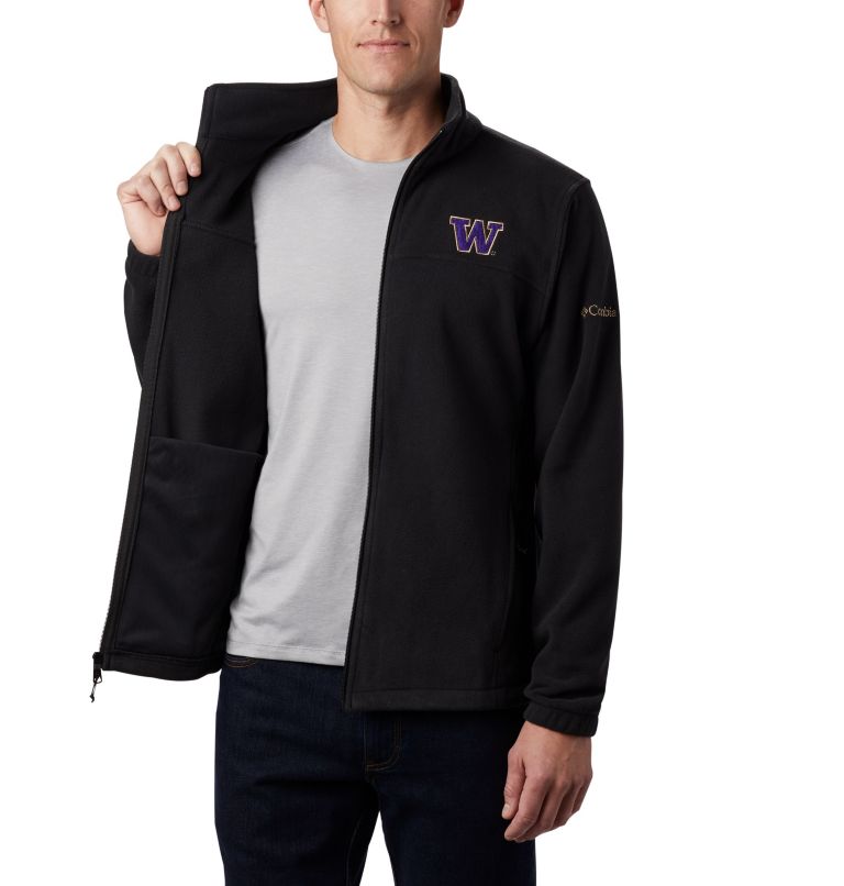 Thumbnail: Men's Collegiate Flanker III Fleece Jacket - Tall - Washington, Color: UW - Black, image 5