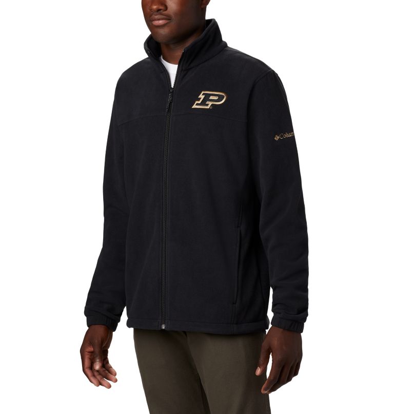 Men's Collegiate Flanker III Fleece Jacket - Purdue, Color: PD - Black