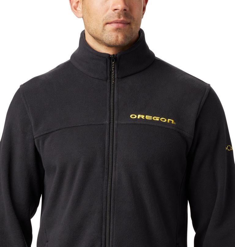 Thumbnail: Men's Collegiate Flanker III Fleece Jacket - Oregon, Color: UO - Black, image 3
