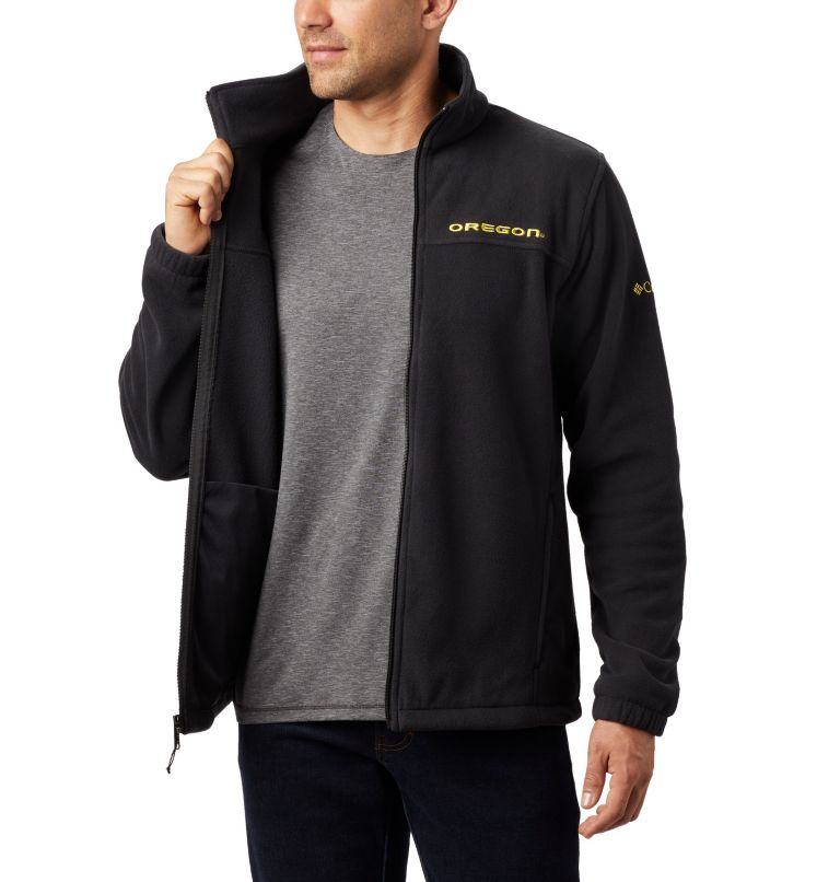Thumbnail: Men's Collegiate Flanker III Fleece Jacket - Oregon, Color: UO - Black, image 6