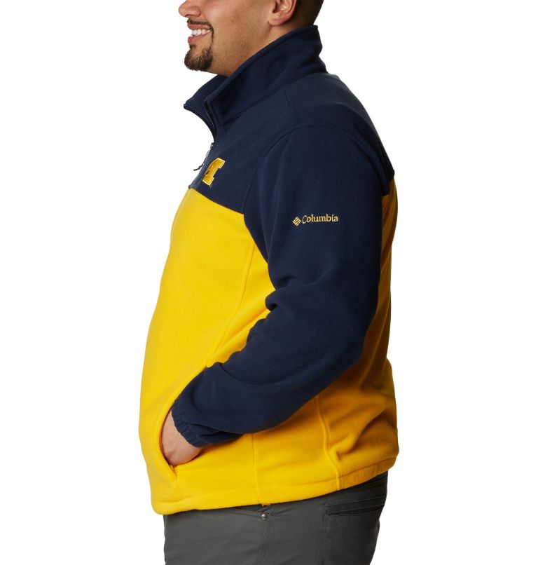 Thumbnail: Men's Collegiate Flanker III Fleece Jacket - Big - Michigan, Color: UM - Collegiate Navy, Collegiate Yellow, image 3