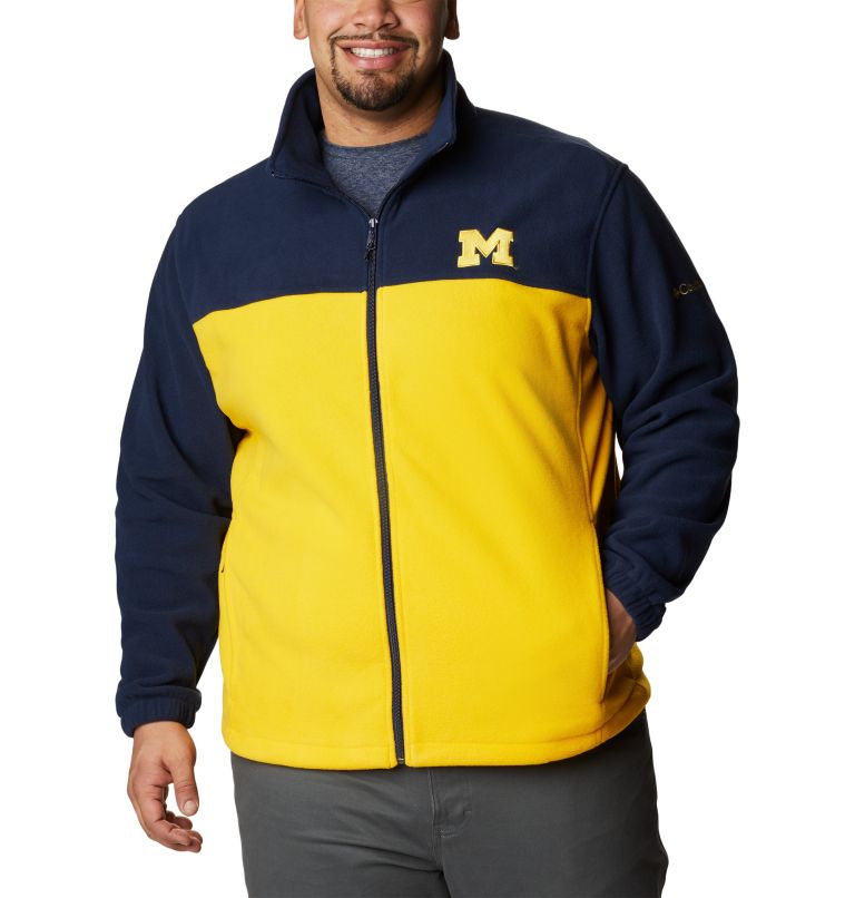 Thumbnail: Men's Collegiate Flanker III Fleece Jacket - Big - Michigan, Color: UM - Collegiate Navy, Collegiate Yellow, image 1