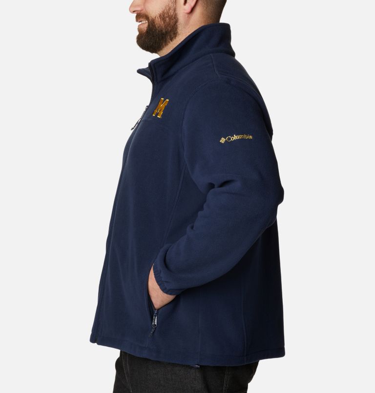Thumbnail: Men's Collegiate Flanker III Fleece Jacket - Big - Michigan, Color: UM - Collegiate Navy, image 3