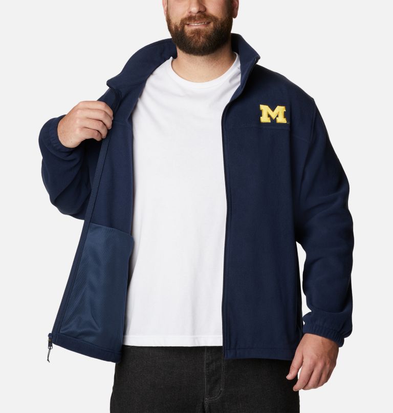 Thumbnail: Men's Collegiate Flanker III Fleece Jacket - Big - Michigan, Color: UM - Collegiate Navy, image 5