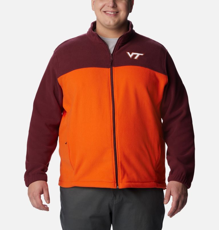 Thumbnail: Men's Collegiate Flanker III Fleece Jacket - Big - Virginia Tech, Color: VT - Deep Maroon, Tangy Orange, image 1