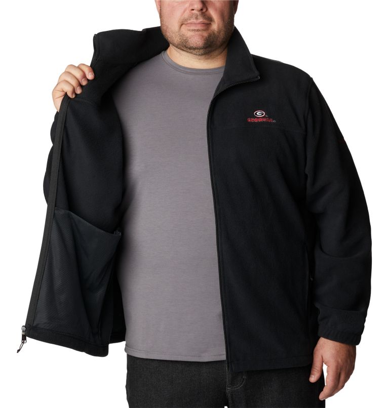 Thumbnail: Men's Collegiate Flanker III Fleece Jacket - Big - Georgia, Color: UGA - Black, image 5
