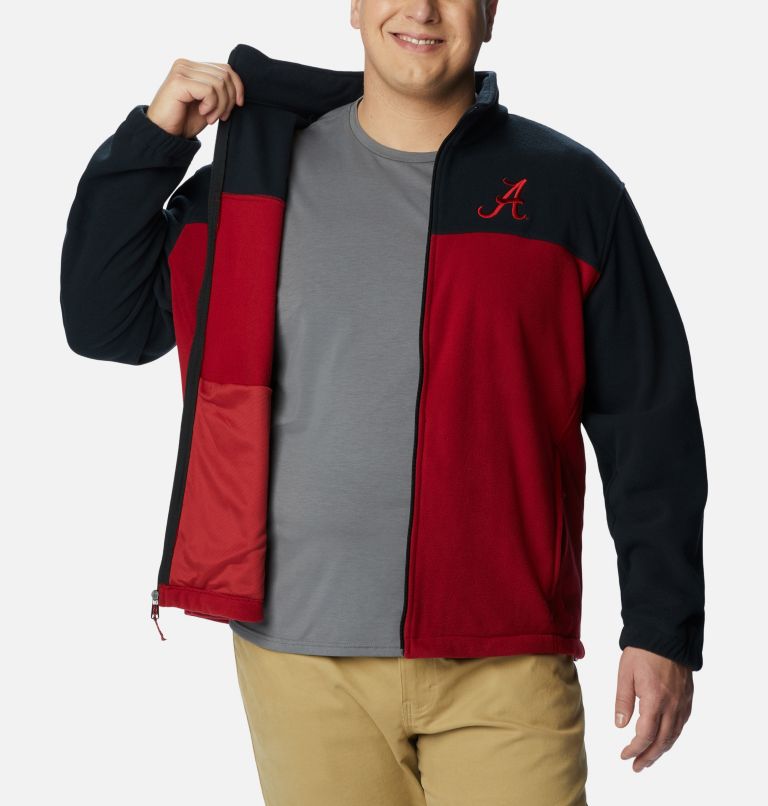 Thumbnail: Men's Collegiate Flanker III Fleece Jacket - Big - Alabama, Color: ALA - Black, Red Velvet, image 5