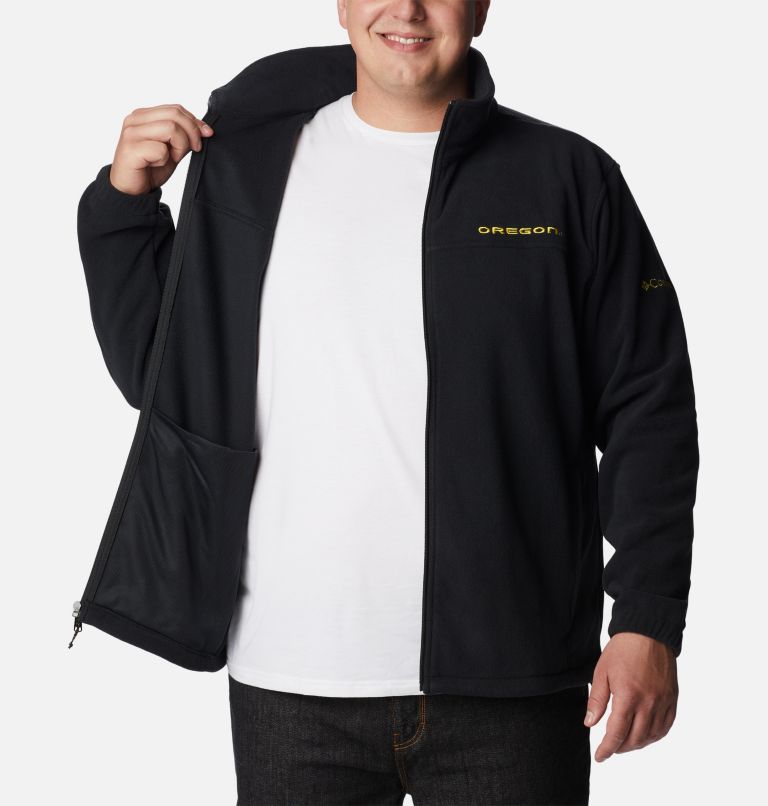Thumbnail: Men's Collegiate Flanker III Fleece Jacket - Big - Oregon, Color: UO - Black, image 5