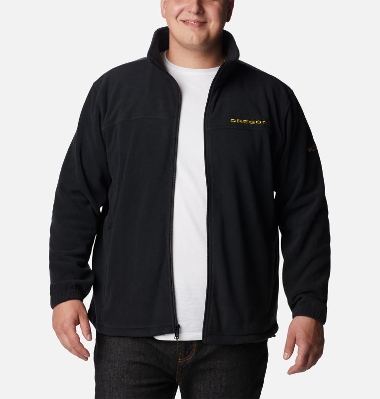 Thumbnail: Men's Collegiate Flanker III Fleece Jacket - Big - Oregon, Color: UO - Black, image 7