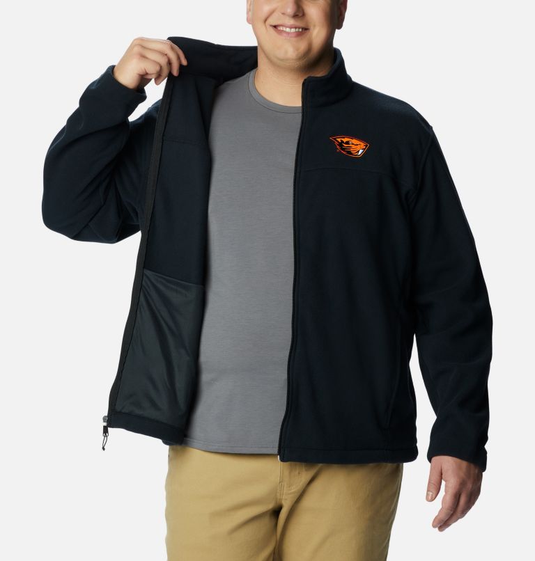 Thumbnail: Men's Collegiate Flanker III Fleece Jacket - Big - Oregon State, Color: OSU - Black, image 5