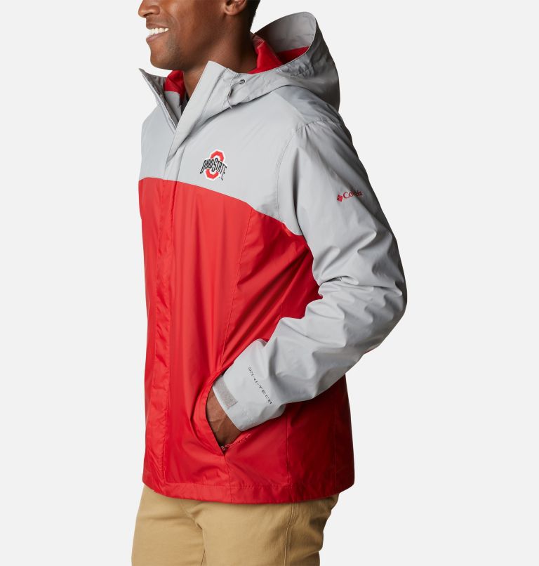 Men's Collegiate Glennaker Storm Jacket - Ohio State, Color: OS - Columbia Grey, Intense Red, image 3