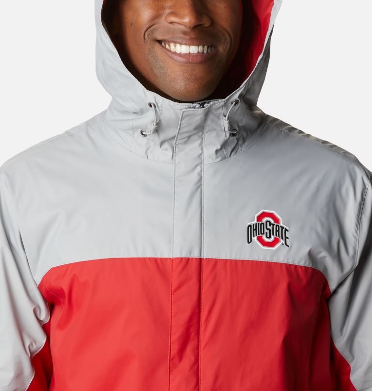 Thumbnail: Men's Collegiate Glennaker Storm Jacket - Ohio State, Color: OS - Columbia Grey, Intense Red, image 4
