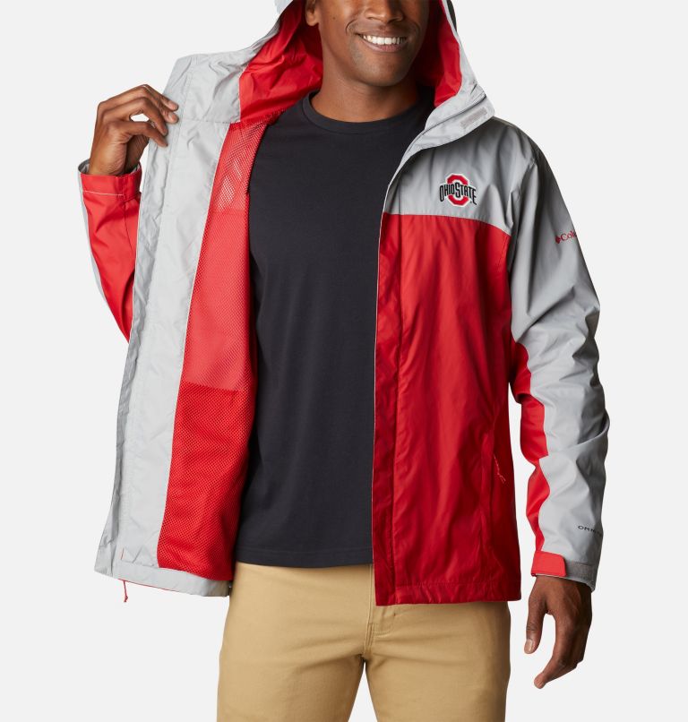 Men's Collegiate Glennaker Storm Jacket - Ohio State, Color: OS - Columbia Grey, Intense Red, image 5