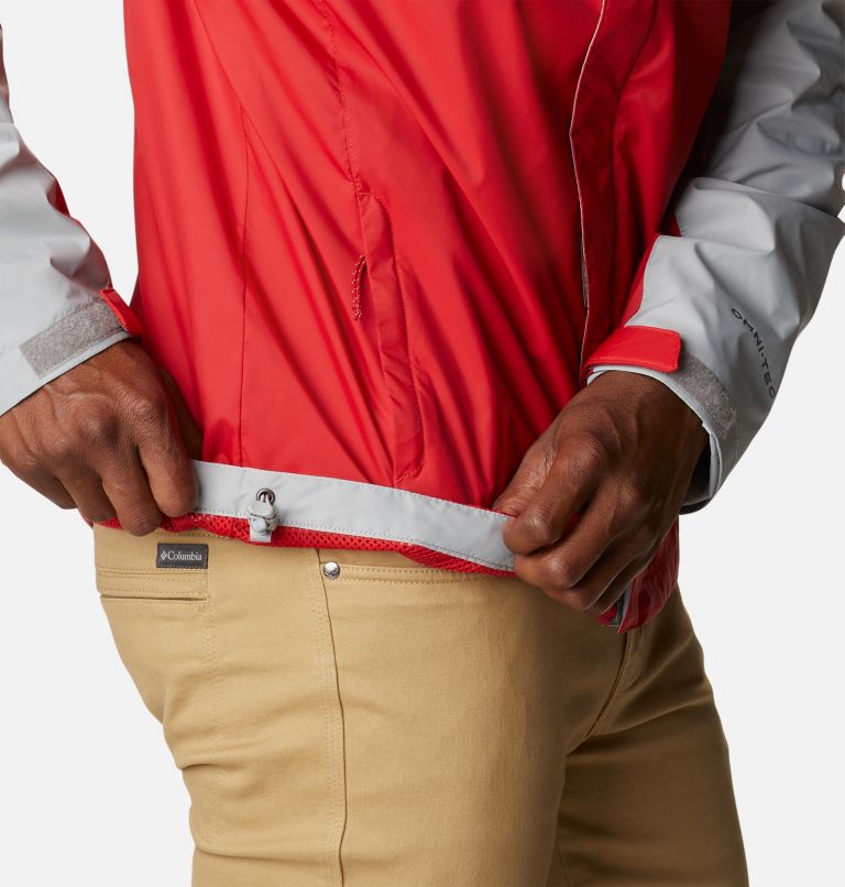 Thumbnail: CLG Men's Glennaker Storm Jacket | 039 | XXL, Color: OS - Columbia Grey, Intense Red, image 6