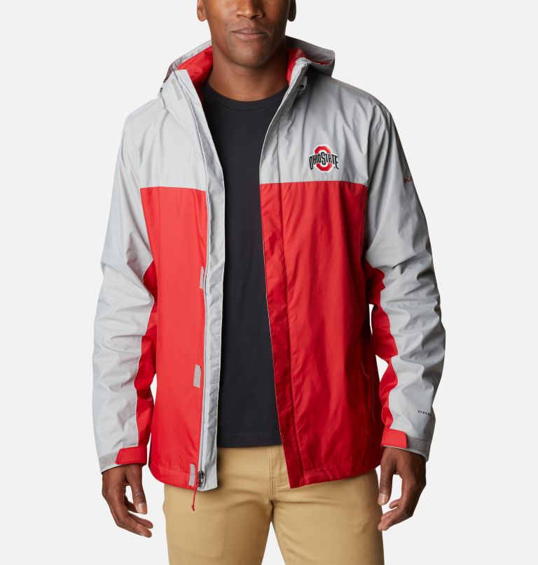 Thumbnail: Men's Collegiate Glennaker Storm Jacket - Ohio State, Color: OS - Columbia Grey, Intense Red, image 7
