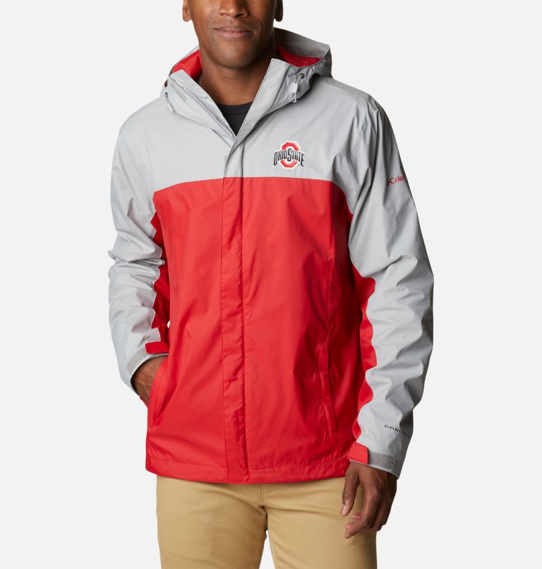 Men's Collegiate Glennaker Storm Jacket - Ohio State, Color: OS - Columbia Grey, Intense Red, image 1