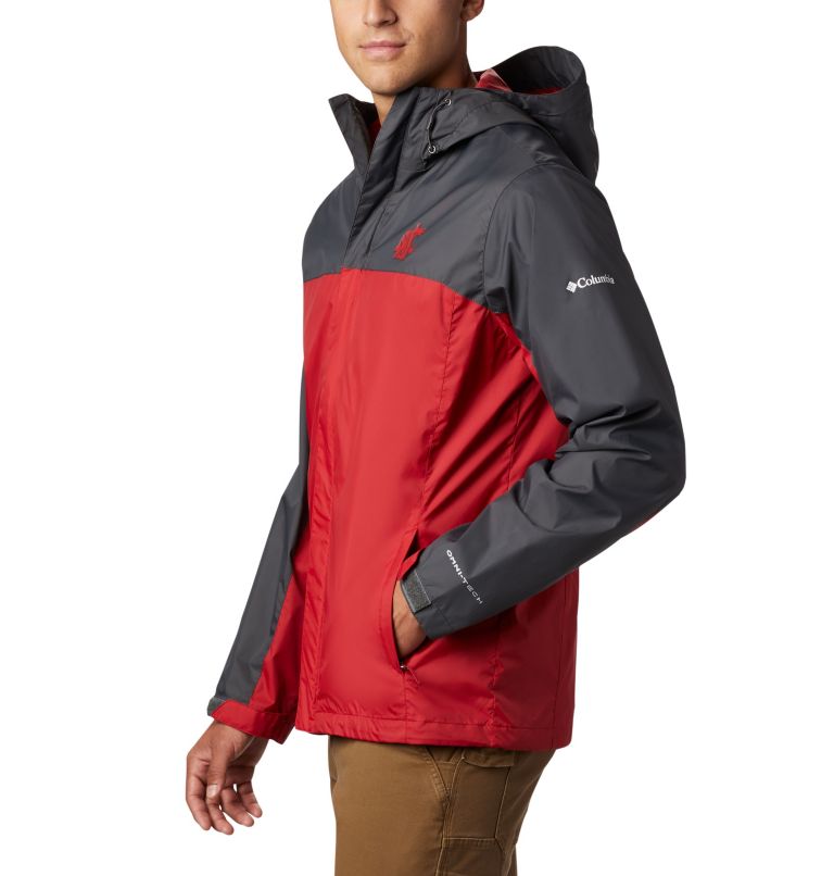 Men's Collegiate Glennaker Storm Jacket - Washington State, Color: WAZ - Dark Grey, Red Velvet, image 3