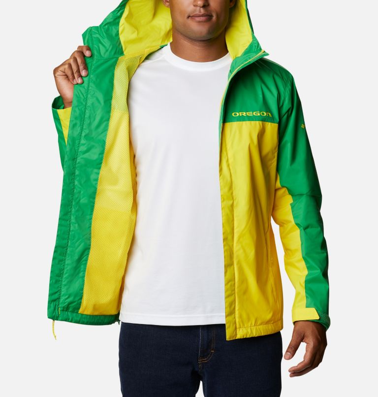 Men's Collegiate Glennaker Storm Jacket - Oregon, Color: UO - Fuse Green, Yellow Glo, image 5