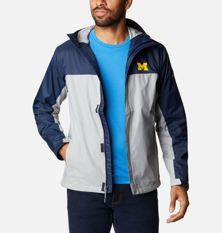 Men s Collegiate Glennaker Storm Rain Jacket Michigan