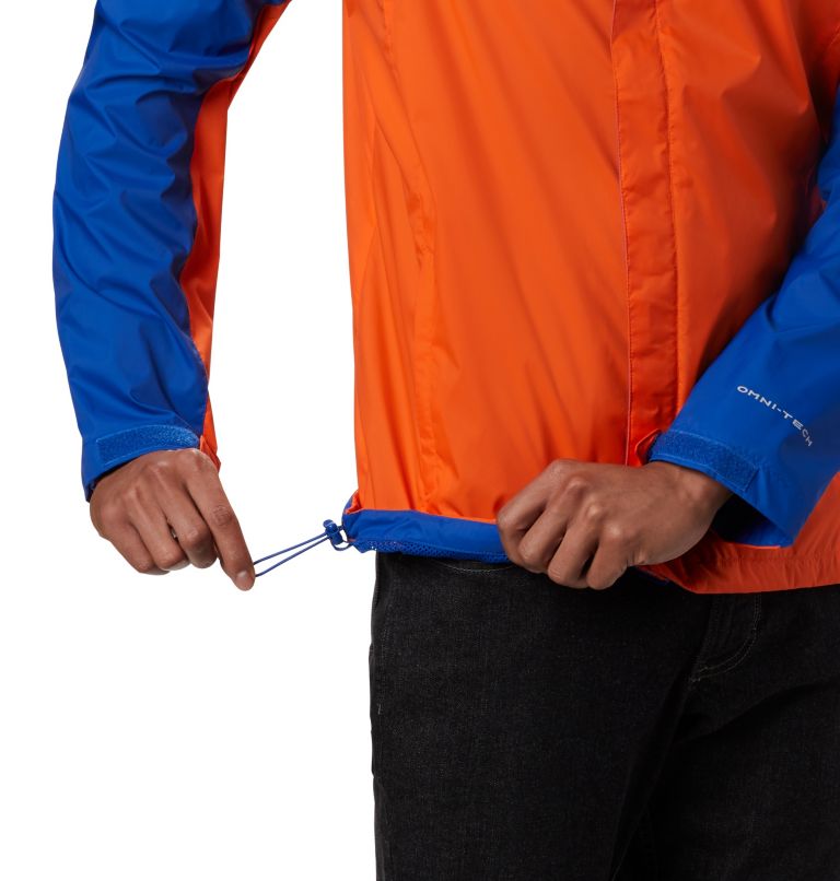Thumbnail: Men's Collegiate Glennaker Storm Rain Jacket - Florida, Color: FLA - Azul, Spark Orange, image 4