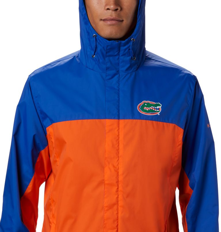 Men's Collegiate Glennaker Storm Jacket - Florida, Color: FLA - Azul, Spark Orange