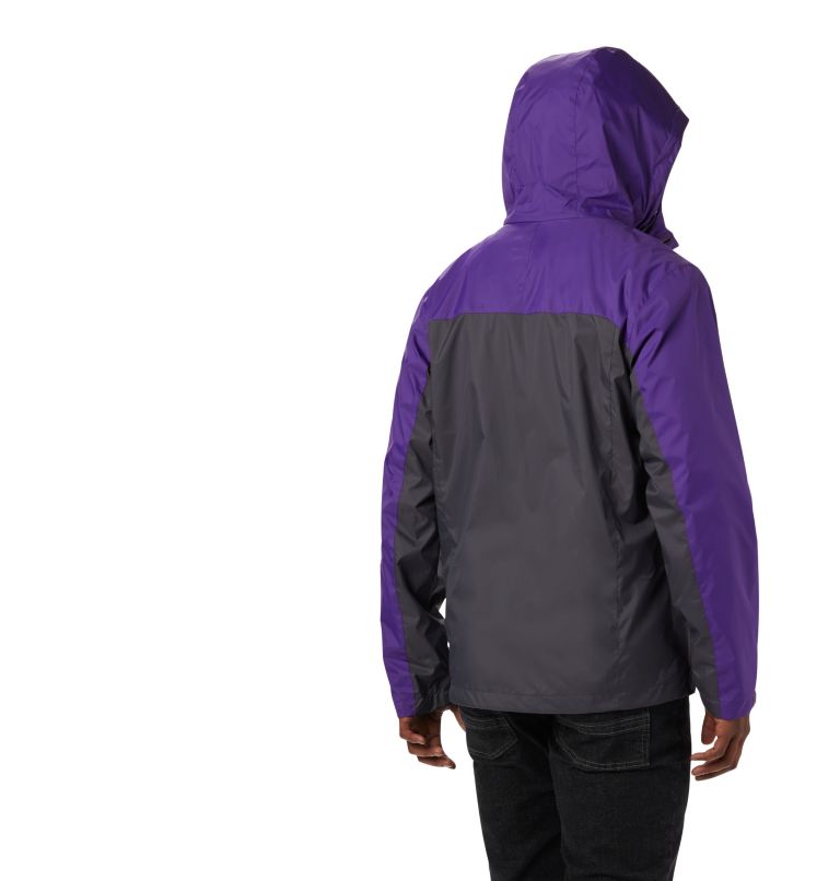 Men's Collegiate Glennaker Storm Rain Jacket - LSU, Color: LSU - Vivid Purple, Dark Grey, image 2