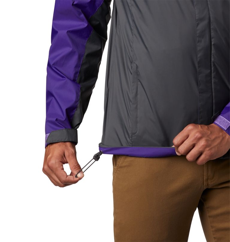 Men's Collegiate Glennaker Storm Jacket - Washington, Color: UW - UW Purple, Dark Grey