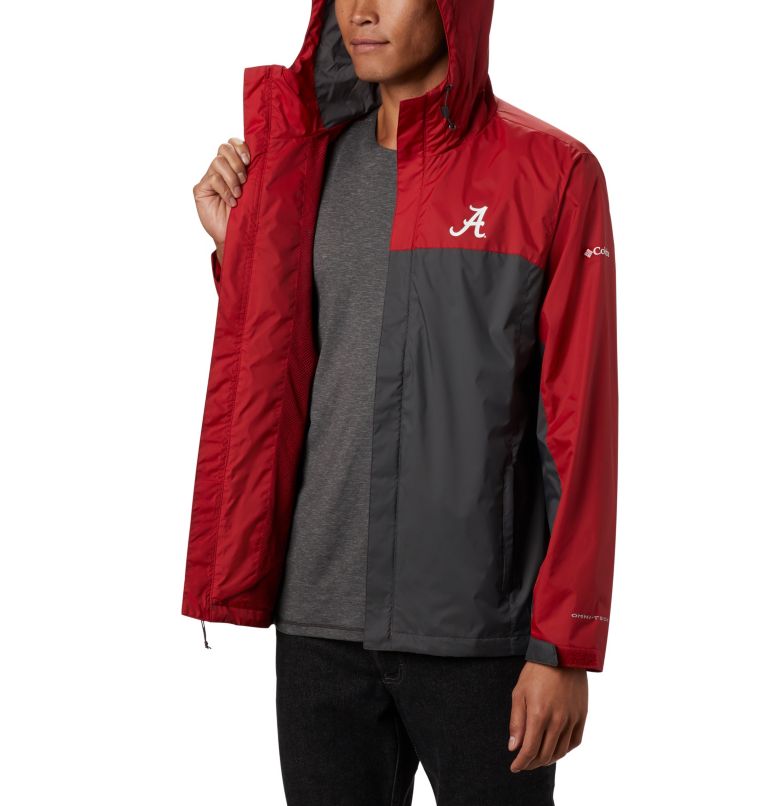 Men's Collegiate Glennaker Storm Jacket - Alabama, Color: ALA - Red Velvet, Dark Grey