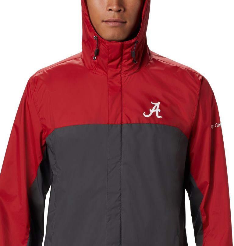 Men's Collegiate Glennaker Storm Rain Jacket - Alabama, Color: ALA - Red Velvet, Dark Grey, image 6