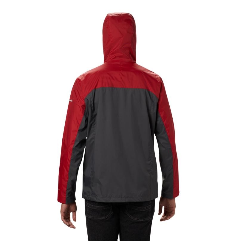 Thumbnail: Men's Collegiate Glennaker Storm Rain Jacket - Alabama, Color: ALA - Red Velvet, Dark Grey, image 2