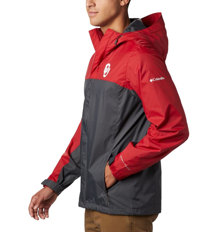 Men's Collegiate Glennaker Storm Jacket - Oklahoma, Color: OK - Red Velvet, Dark Grey, image 3